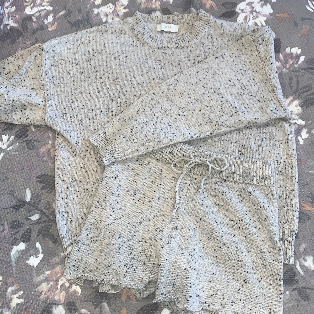 AZOE Knit Sweater & Short Set